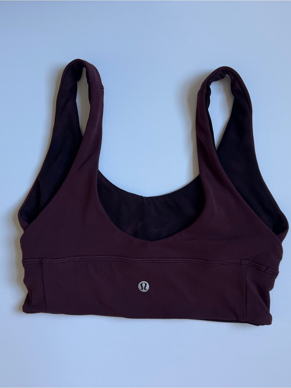 lululemon reversible maroon/burgundy align sports bra with tie dye effect
